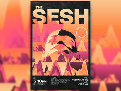 The Sesh - D&AD acid art direction branding club design festival graphic graphic design house illustration logo manila minimalist music philippines poster techno typography vector