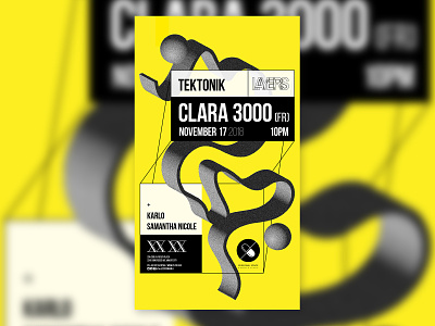 Layers - Clara 3000 art direction graphic design minimalist music poster