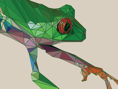 Tree Frog Triangular frog polygon triangles