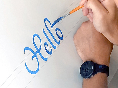 Hello brushlettering calligraphy calligraphy and lettering artist handlettering japan lettering letters sign painter sign painting type typography