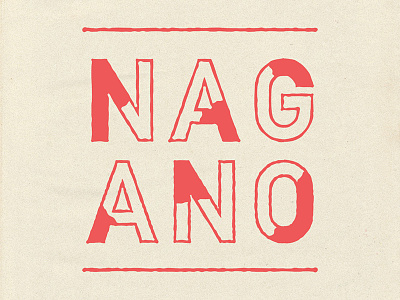 Nagano3 japan lettering nagano type typography