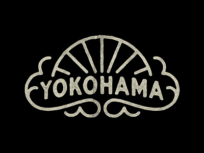 Yokohama japan lettering stamp type typography yokohama