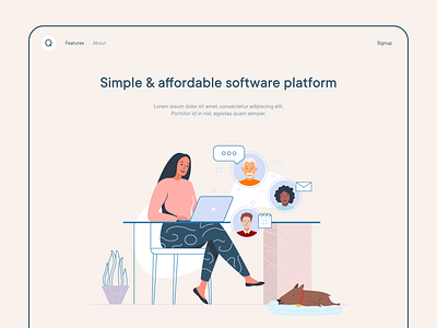 Software website illustration