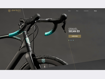 Website design for Awson bicycles bicycle bicycles bikes gravelbikes ivona-petrovic product productshowcase ui website websitebikes websitedesign