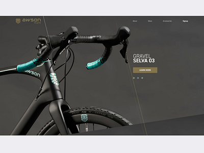 Website design for Awson bicycles bicycle bicycles bikes gravelbikes ivona petrovic product productshowcase ui website websitebikes websitedesign