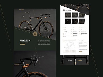 Premium product page bicycle bike bike ui dark dark website elegant premium premium website product product design special edition website website design websiteui