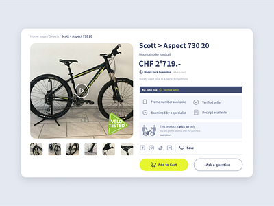 Product page design bike bike design ivona-petrovic product product design product page product placement web design website