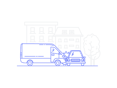 Bum! Crash! accident auto coverage auto insurance car illustration insurance line art line illustration