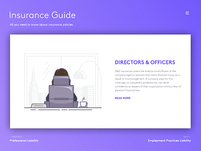 Directors & Officers Insurance UI directors illustration insurance insurance ui interface ivona petrovic ui ui design vector website website illustrations