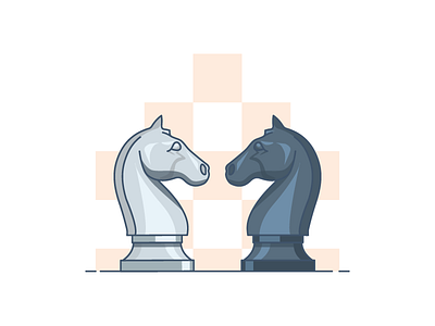 Light or darkness? chess chess illustration chess piece dark horse illustration light vector vector illustration