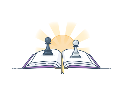 New chapter book book illustration book vector chess illustration chess pieces new chapter