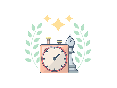 Course finished! app illustrations chess chess piece congradulations icon illustrations watch website icons website illustrations
