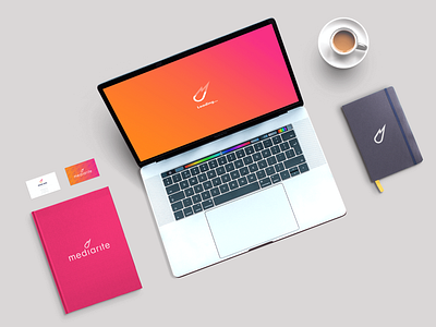 Mediarite Branding brand book branding branding design branding designer busines card identity ivona petrovic loader logo logo design logo design branding orange pink stationary stationary design symbol symbol design symbol mark visual identity visual id