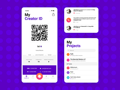 Music app UI branding groups ios iosapp ivona petrovic music musicapp notification notifications profile ui ui ux uidesign user center design user centered user interface