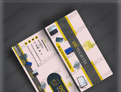 Business card design typography