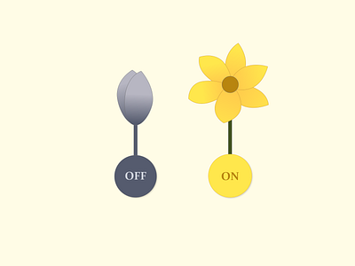 DailyUI 015 - On/Off Switch dailyui dailyui015 dailyuichallenge design off on onoff practise sunflowers swtich ui