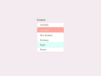 DailyUI 027 - Dropdown choice countries dailyui dailyui027 dailyuichallenge design dropdown options practise ui