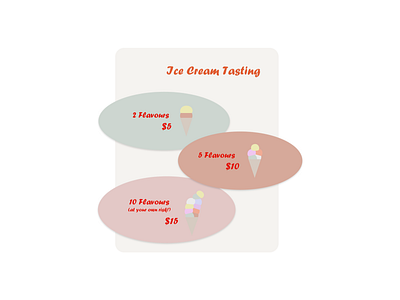 DailyUI 030 - Pricing cost dailyui dailyui030 dailyuichallenge dailyuipricing design icecream icecreampricing practise pricing pricingpage ui