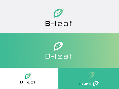 B-leaf logo brand identy graphic design logo logo design