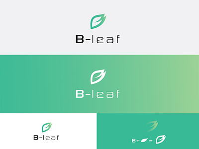 B-leaf logo brand identy graphic design logo logo design