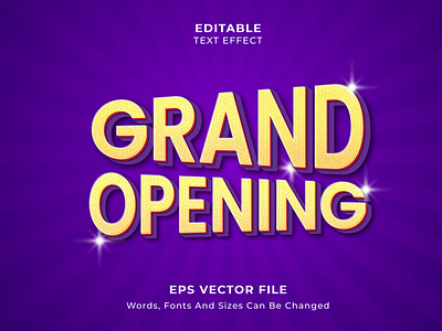 Grand Opening Editable Text Effect