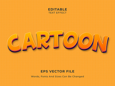 Cartoon Editable Text Effect 3d text effect cartoon design graphic design text text effect typography