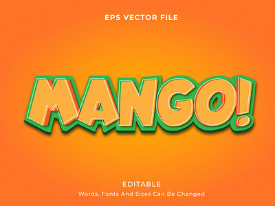 Mango 3d Text Effect! word