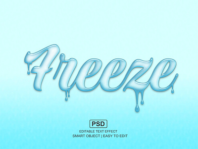 Freeze - Text effect word