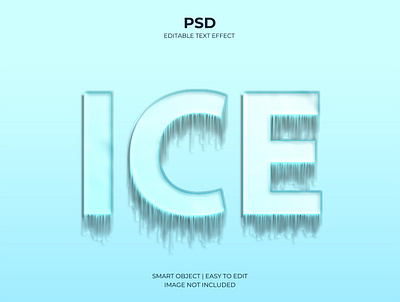 ICE_3D Text Effect ice typo