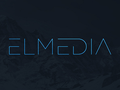 Elmedia Logo Concept clean concept elmedia gotham lines logo minimalistic