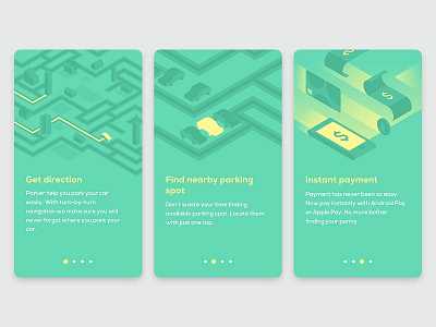 Parking app - onboarding concept