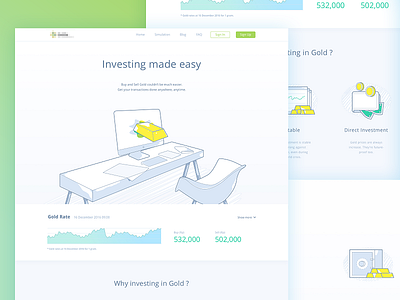 Gold Investment Landing page