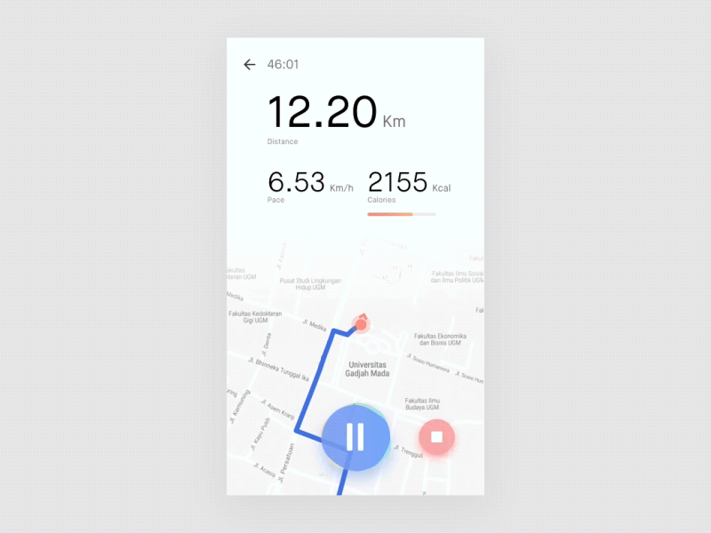 Fitnis App app fitness flinto health maps prototype running tracker