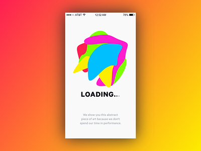 Honest Splash Screen abstract brand colors ios loading mobile screen splash text ui ux wait