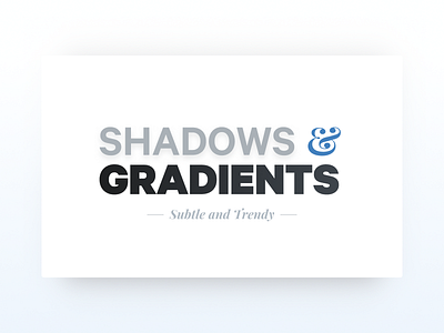 Shadows and Gradients blue box card color future gradient shadow subtle trend trendy ui