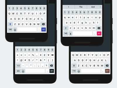 Material Keyboard #2 android color concept google key keyboard layout material nexus phone ui