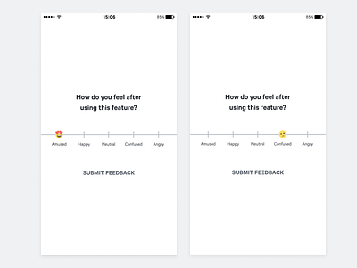 Emoji Rating app concept emoji feedback ios slider ui