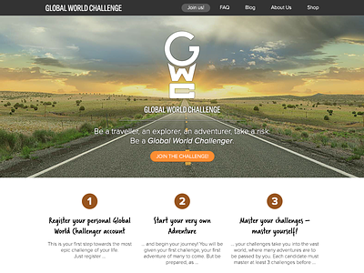 GWC Homepage Design challenge colors global homepage natural travel ui world