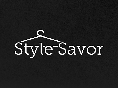 Style Savor Logo brand branding coat hanger design fashion label logo mockup savor style
