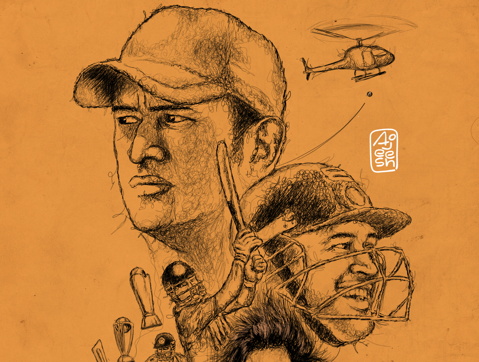 Have you ever drawn a sketch of MS Dhoni If yes can you show it  Quora