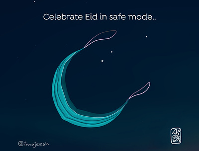 Covid Eid | Eid Greeting design graphic design illustration vector