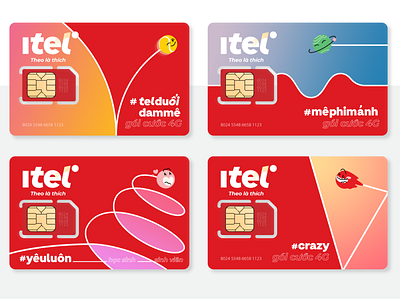 iTel showcase branding card card design design icon illustration logo sim typography vector