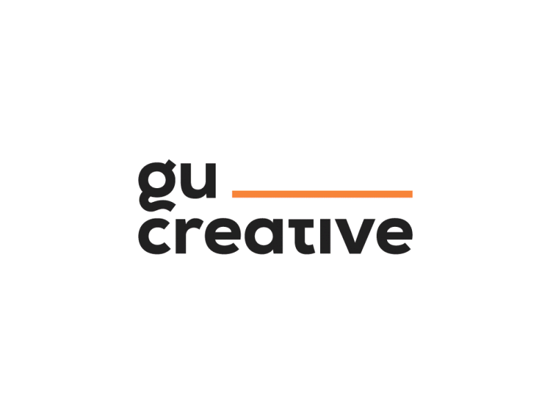 Gu Creative - Option03 2d animation branding creative logo design dynamic logo illustration logo typography vector