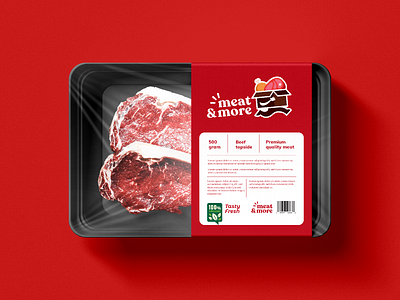 Meat and more 2d branding food illustration logo meat packaging
