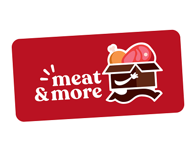 Meat and more branding food graphic design illustration logo meat more
