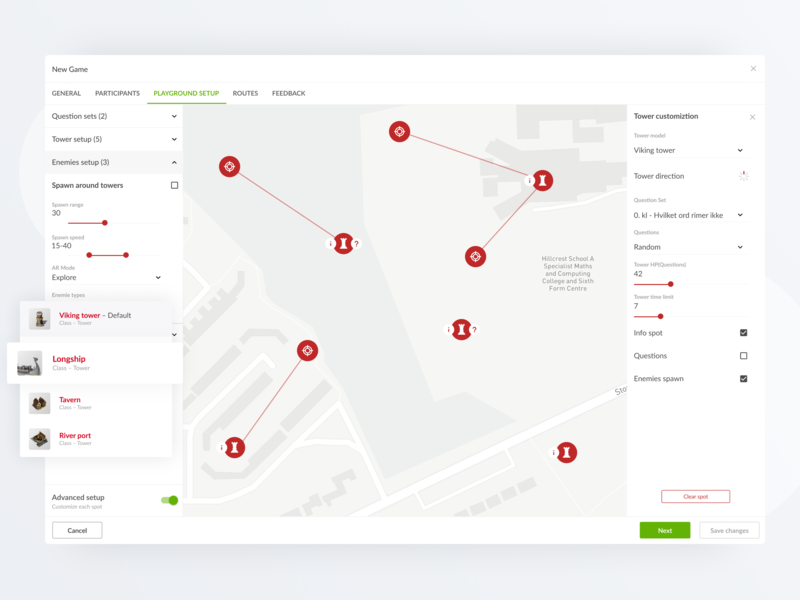 BMTP – Administration panel for teachers app augmented reality cartography collaboration education map builder map marker navigation tool ui ux web web application