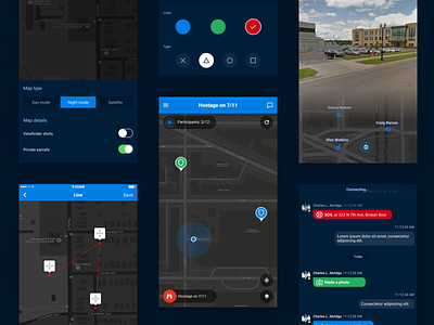Mission – Mobile application app augmented reality colaboration map map builder mobile navigation project team tracker tracking ui ux