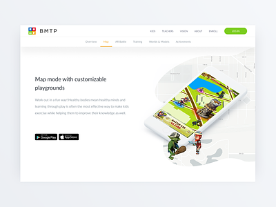 BMTP – Landing page for educational software product augmented reality landing page landing page design map promo promo page promo site ui ux web