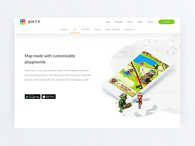 BMTP – Landing page for educational software product