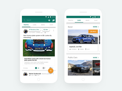Blinnker Android - Social network android car cars development interaction interface design mobile mobile design social traffic ui ux